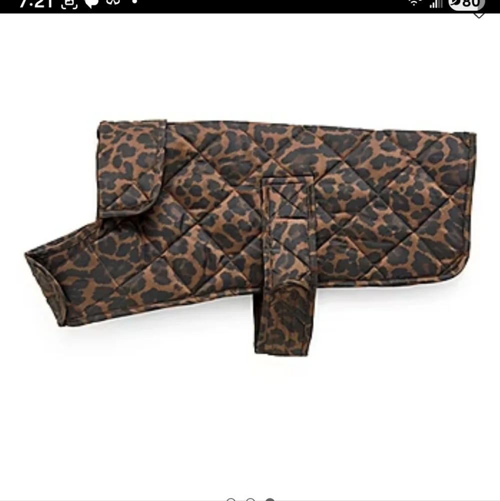 St Johns Bark  Animal Dog Coat  Sz L NWT Cheetah  Print